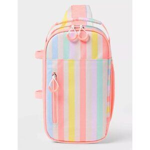 Sun Squad Bike Cooler With Striped Design & Handles - 6 Cans/4.5qt Soft Sided Co